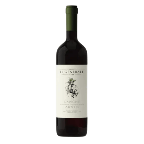 DOGLIANI “Il Generale” Langhe DOC Arneis white wine bottle with elegant label and green cap.