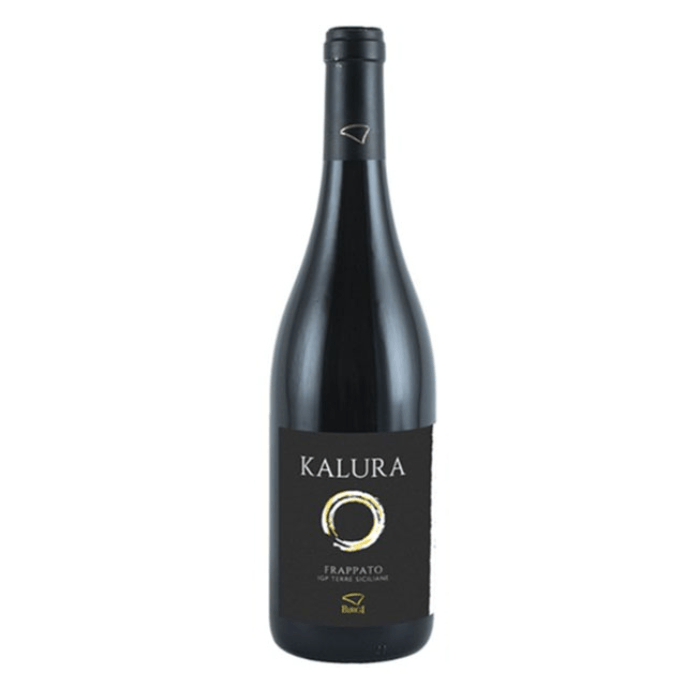 Pinot Grigio Lucido, Tenuta Birgi Kalura wine bottle with elegant black label, Sicily.