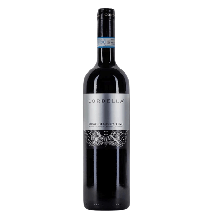 ROSSO DI MONTALCINO Organic DOC - Maddalena Cordella, a fine organic sangiovese red wine bottle.