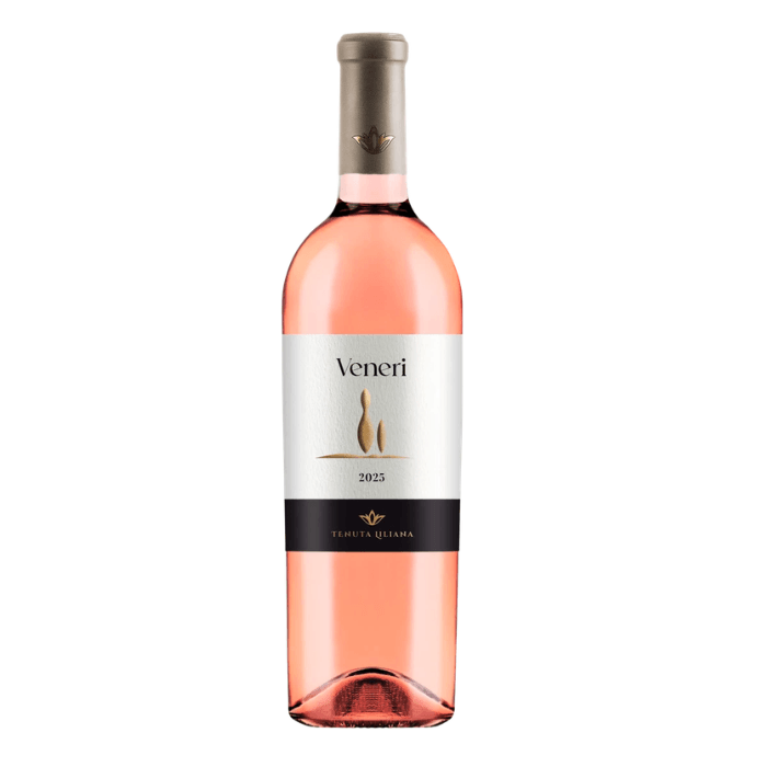 Tenuta Liliana Veneri Salento IGP Rose bottle with a light pink hue and elegant label design.
