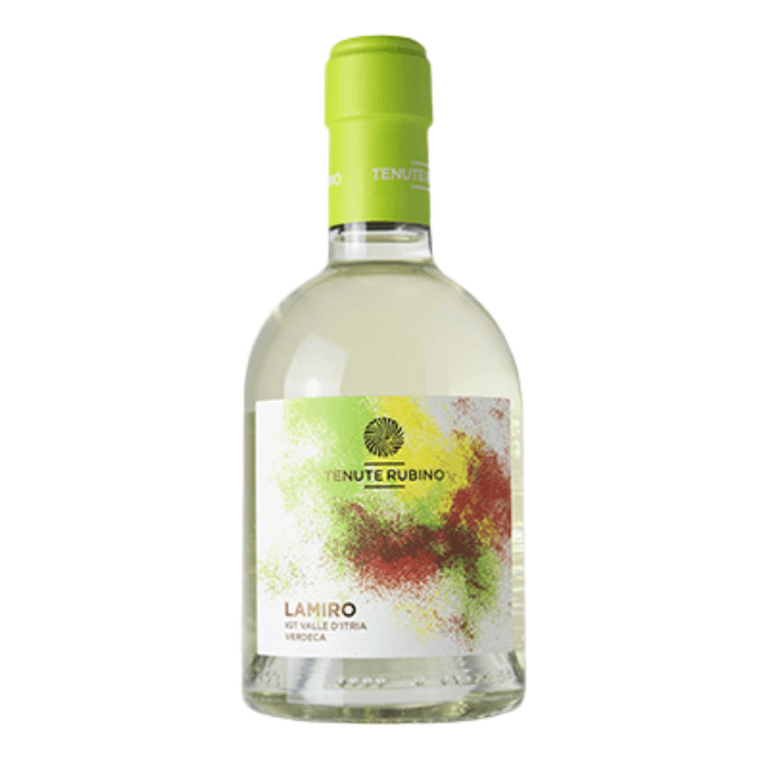 Tenute Rubino - Lamiro 375ml bottle showcasing its vibrant label and elegant design.